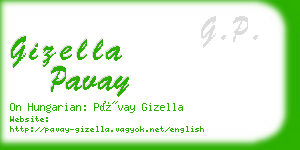 gizella pavay business card